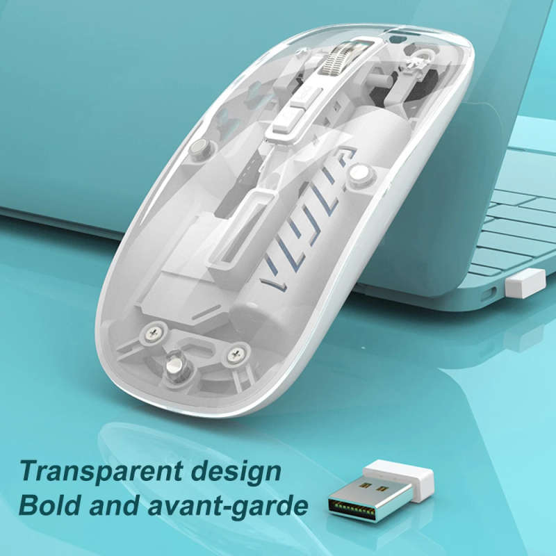Ergonomic Transparent Wireless Mouse