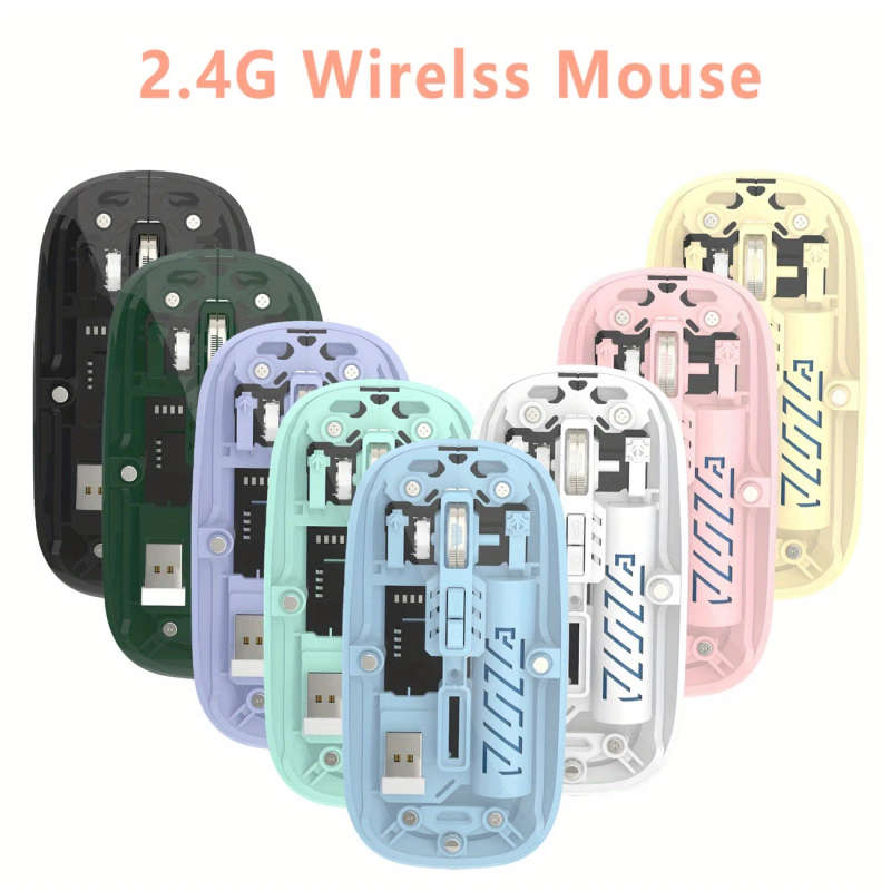 Ergonomic Transparent Wireless Mouse