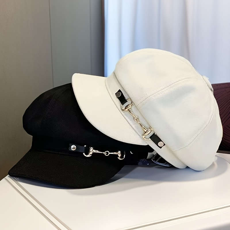1pc Chic Vintage-Inspired Beret Cap For Women Lightweight Adjustable Drawstring Closure Perfect