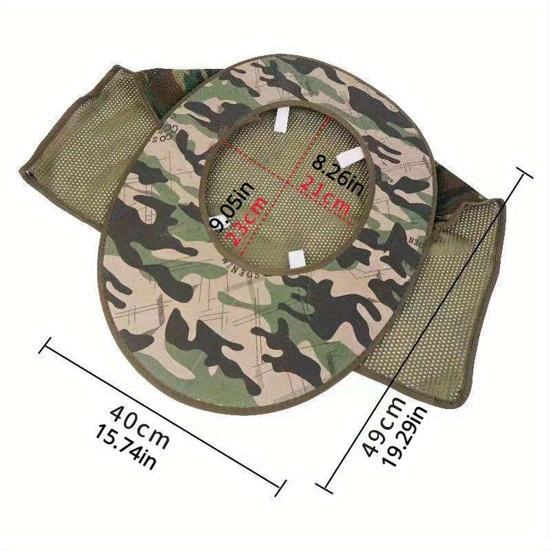 1pc Men's Outdoor Multifunctional Hat Hard Brimmed with Neck Mask Reflective Sunshade Cotton Ble
