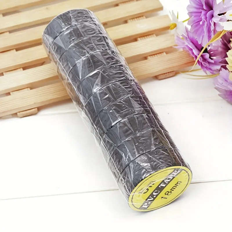 10 Rolls Of Premium Black Electrical Tape
