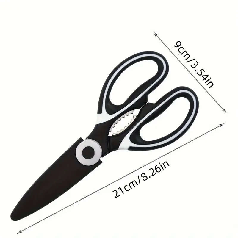 1pc Heavy-Duty Stainless Steel Kitchen Scissors Multifunctional Sharp Food Shears