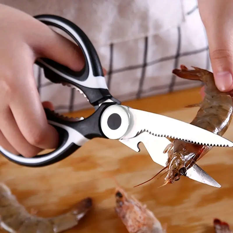 1pc Heavy-Duty Stainless Steel Kitchen Scissors Multifunctional Sharp Food Shears