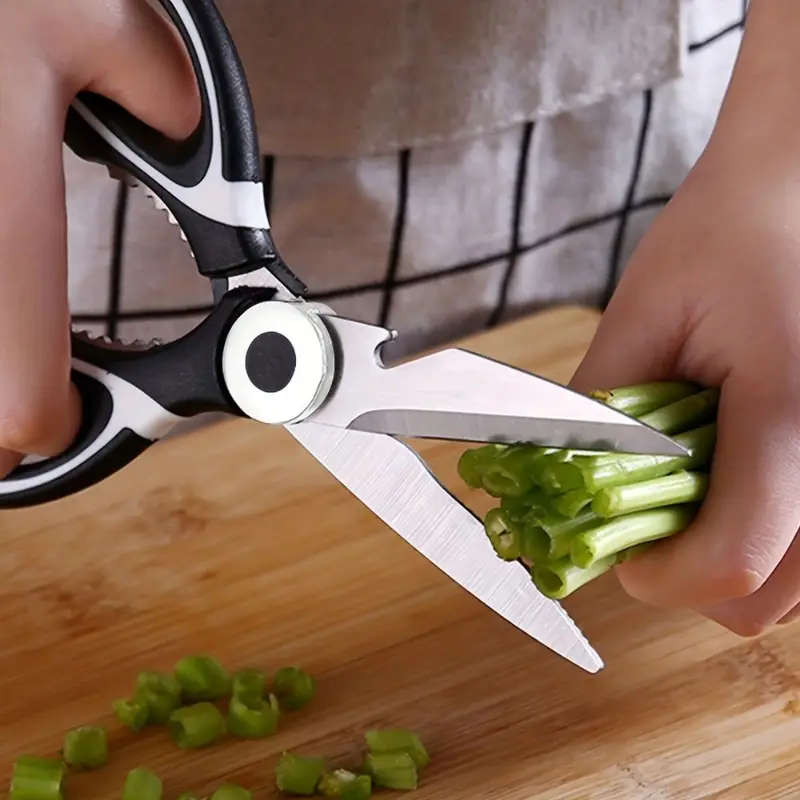 1pc Heavy-Duty Stainless Steel Kitchen Scissors Multifunctional Sharp Food Shears