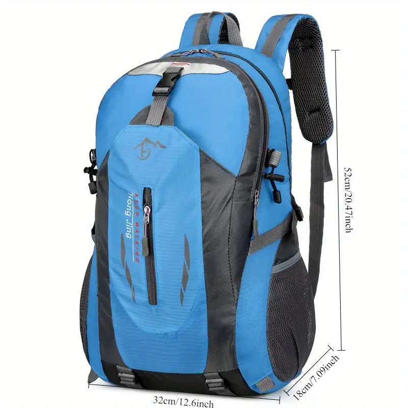 1pc Lightweight Hiking Daypack with Laptop Compartment Foldable Nylon Travel Backpack with Adjustabl