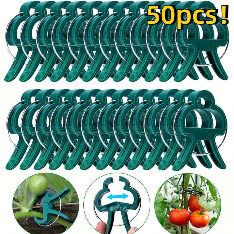 50pcs Durable Plastic Garden Plant Support Clips