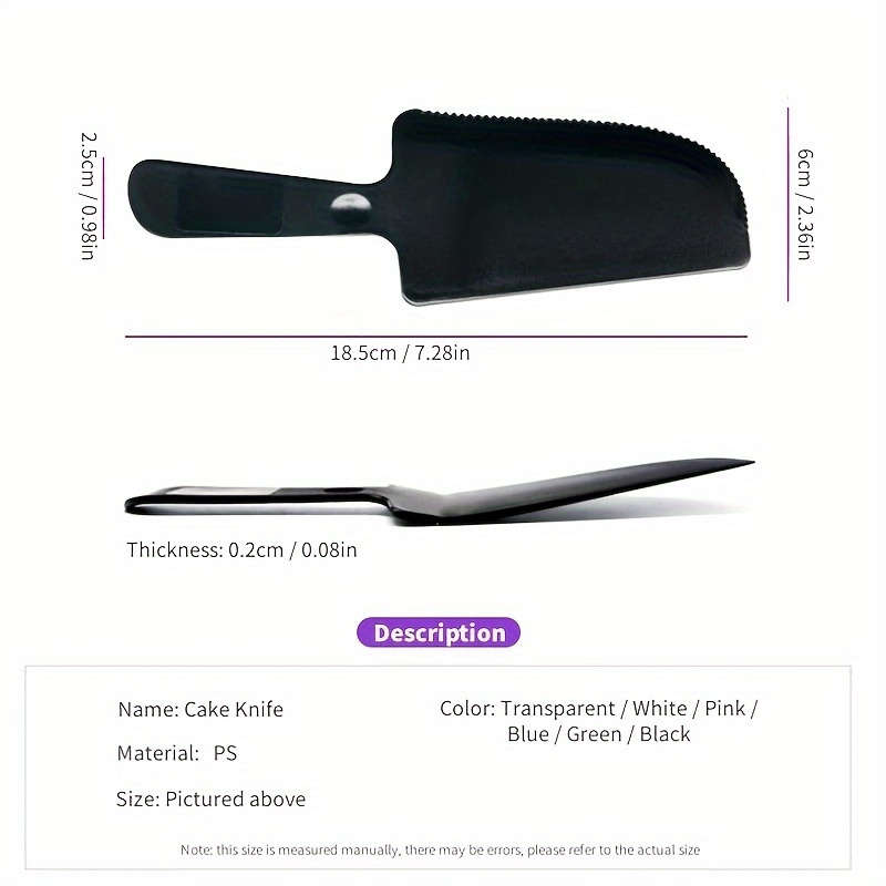 1pc Premium Plastic Cake Knife Ideal for Baking Fondant Pastry Cookie Cutting Pizza Slici