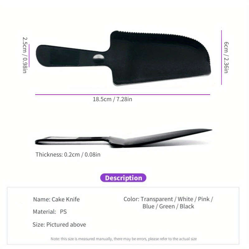 1pc Premium Plastic Cake Knife Ideal for Baking Fondant Pastry Cookie Cutting Pizza Slici
