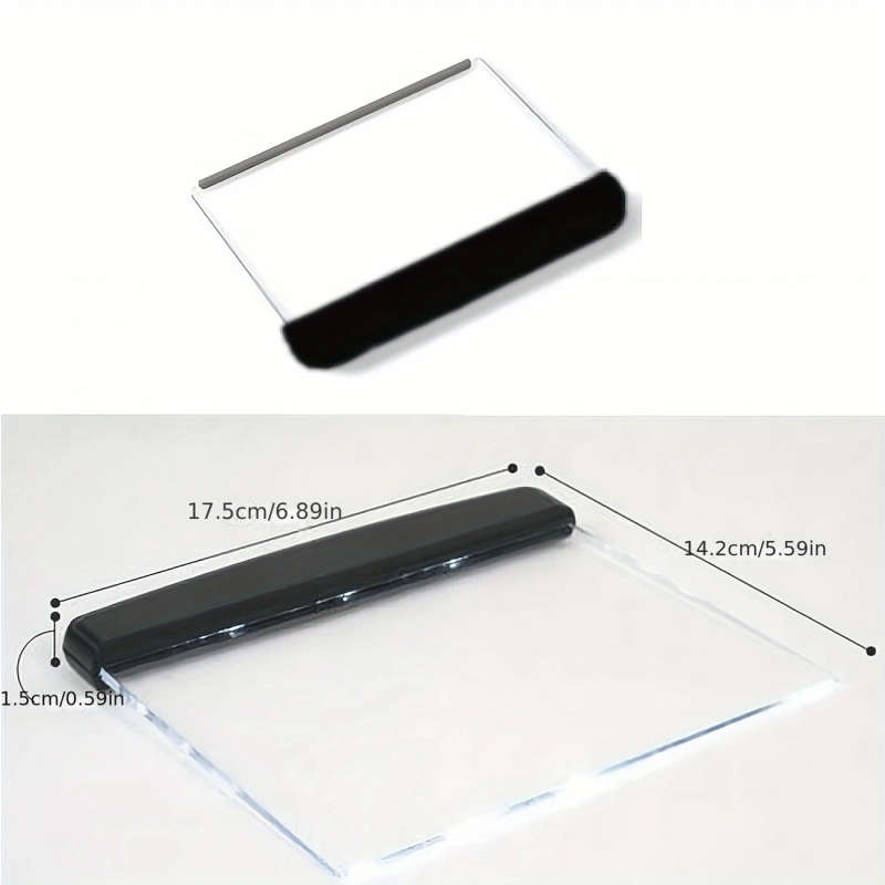 1pc LED Flat Book Light Full Page Reading Lamp for Bed Airplane Eye Protection with Clip-On Bookmark