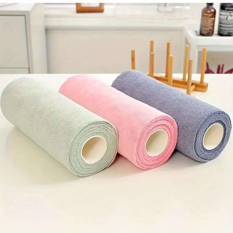 20pcs Ultra Absorbent Microfiber Cleaning Cloths Lint-Free Reusable Towels for Kitchen Home Use Idea