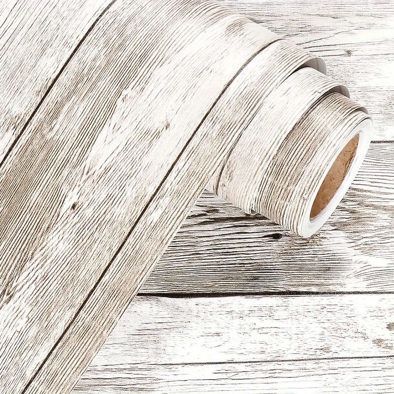 1PC Wall StickersWood Grain 145cmX300cm