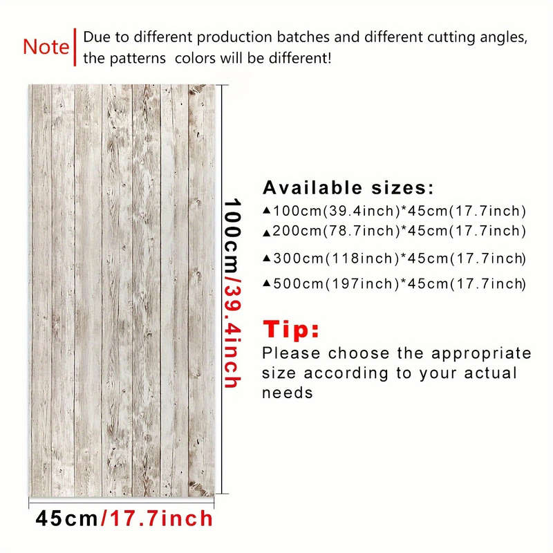 1PC Wall StickersWood Grain 145cmX300cm