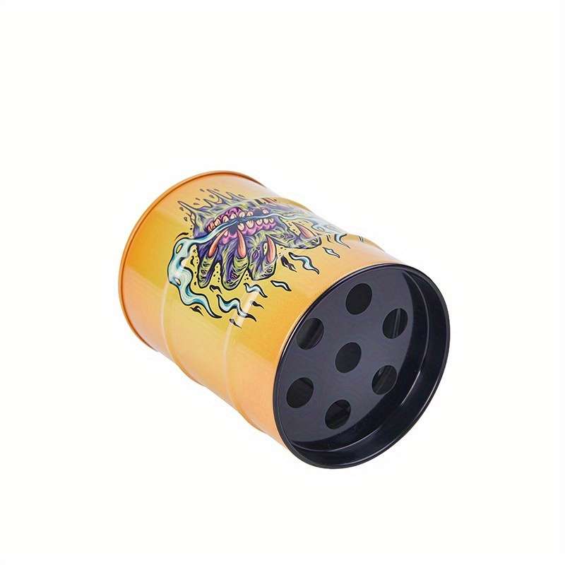 1pc Plastic Ashtray with Lid Car Mounted Storage Can Dustproof Household Ashtray Fishing Man