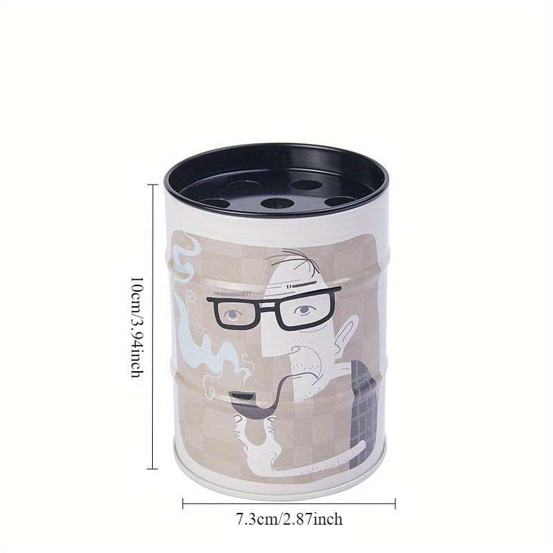 1pc Plastic Ashtray with Lid Car Mounted Storage Can Dustproof Household Ashtray Fishing Man