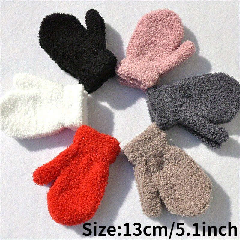 1 Pair Red Warm Gloves