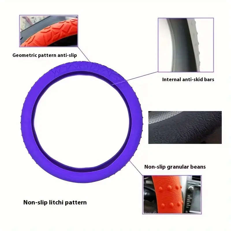1pc Universal Silicone Steering Wheel Cover