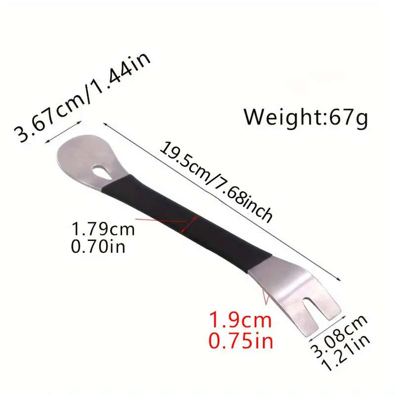 1pc Stainless Steel Car Trim Removal Tool Easy Clip Panel Fastener Pry for Interior Modification No