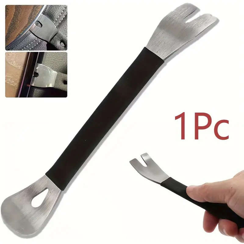 1pc Stainless Steel Car Trim Removal Tool Easy Clip Panel Fastener Pry for Interior Modification No