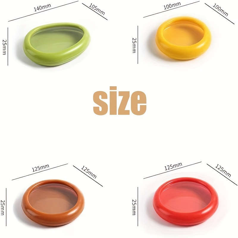 4-Pack Silicone Food Storage Containers Airtight Reusable ABS Flip-Top Seal BPA-Free Round