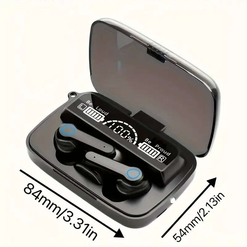 1pc Briame Wireless Earbuds with Charging Case Open-Fit In-Ear Design for Enhanced Bass 40H Playtime