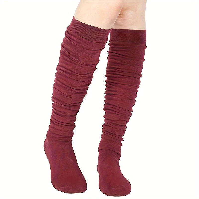 3 Pairs Of Multicolor High Elastic Socks