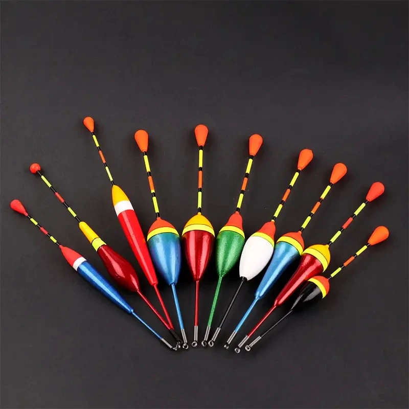 10pcs Mixed Color Foam Fishing Floats Set Fluctuate Bobber Buoy for Freshwater and Saltwater Fishing