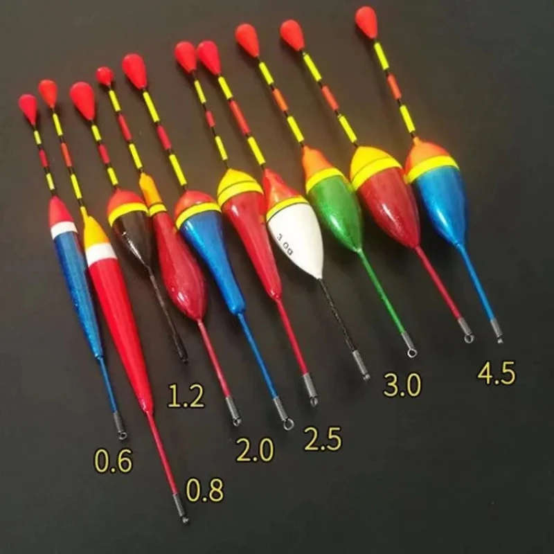 10pcs Mixed Color Foam Fishing Floats Set Fluctuate Bobber Buoy for Freshwater and Saltwater Fishing