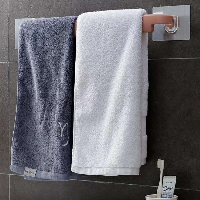 1pc Sesame Cheap Factory Price Multifunctional Wall-Mounted Storage Rack NO Drilling Towel Bar Singl