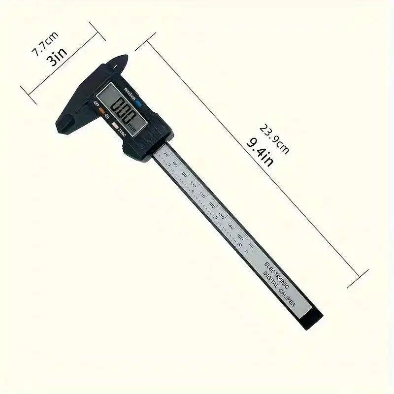 1pc Digital Caliper with LCD Screen Triangular Scale Ruler Electronic Micrometer Measuring Tool High
