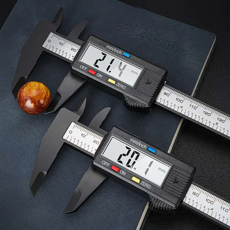 1pc Digital Caliper with LCD Screen Triangular Scale Ruler Electronic Micrometer Measuring Tool High