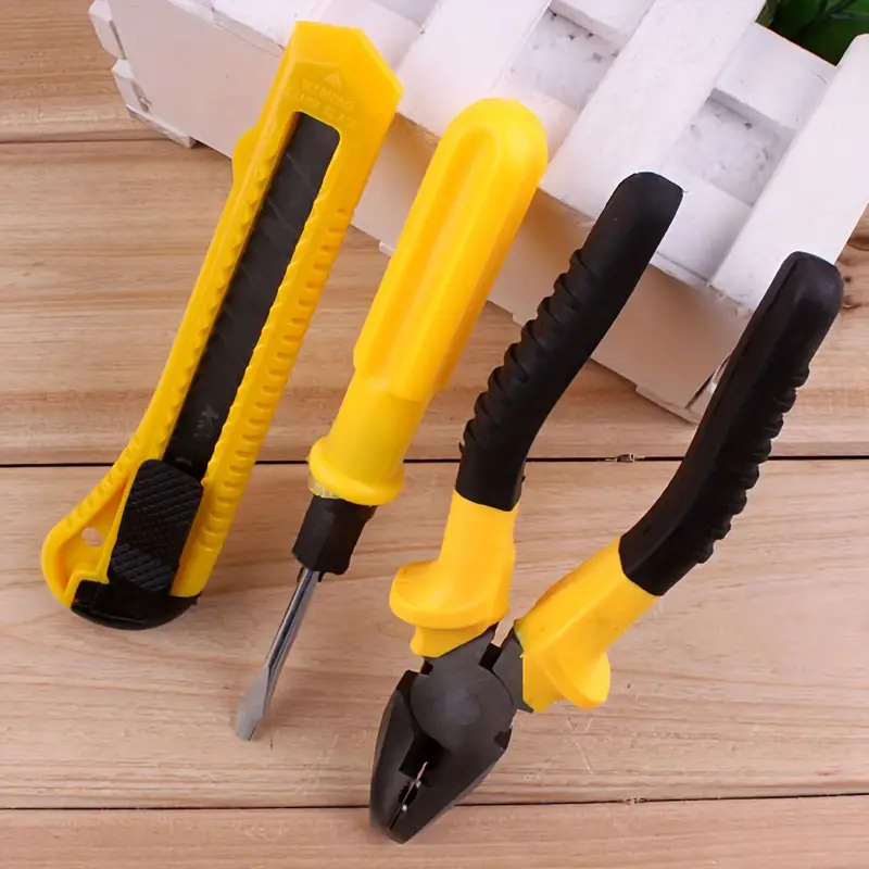 Portable Multi-Function Tool Kit with Pliers Screwdrivers Hammer Tape Measure Art Knife Word Vice Du
