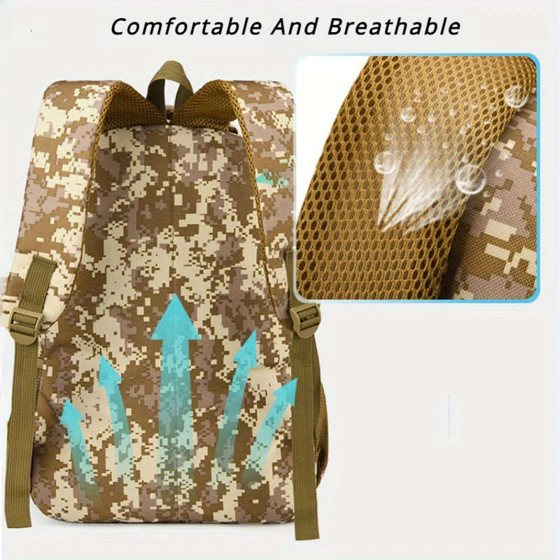 1pc Stylish Camouflage Laptop Backpack Lightweight High Quality 39.62 cm Computer Bag with Multiple