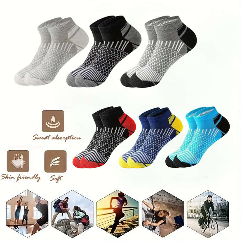 6 Pairs Silvery One Size High Elastic Socks