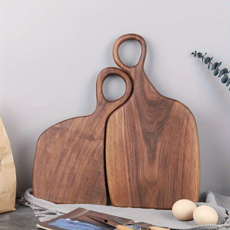 A Set of 2 Walnut Chopping Boards High-Quality Handmade Kitchen Chopping Boards for Food Prep