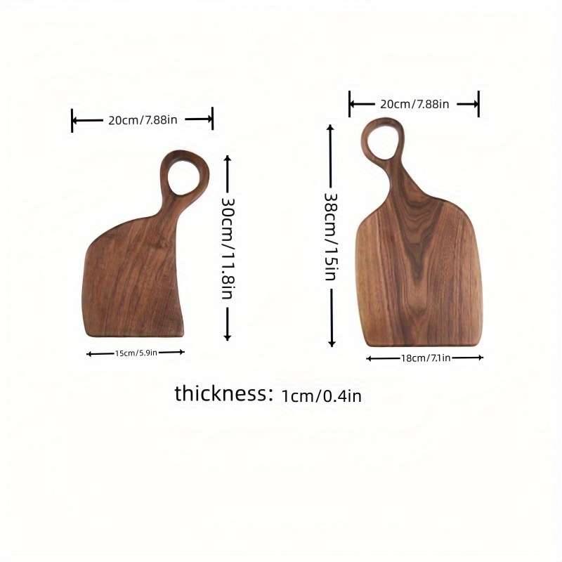 A Set of 2 Walnut Chopping Boards High-Quality Handmade Kitchen Chopping Boards for Food Prep
