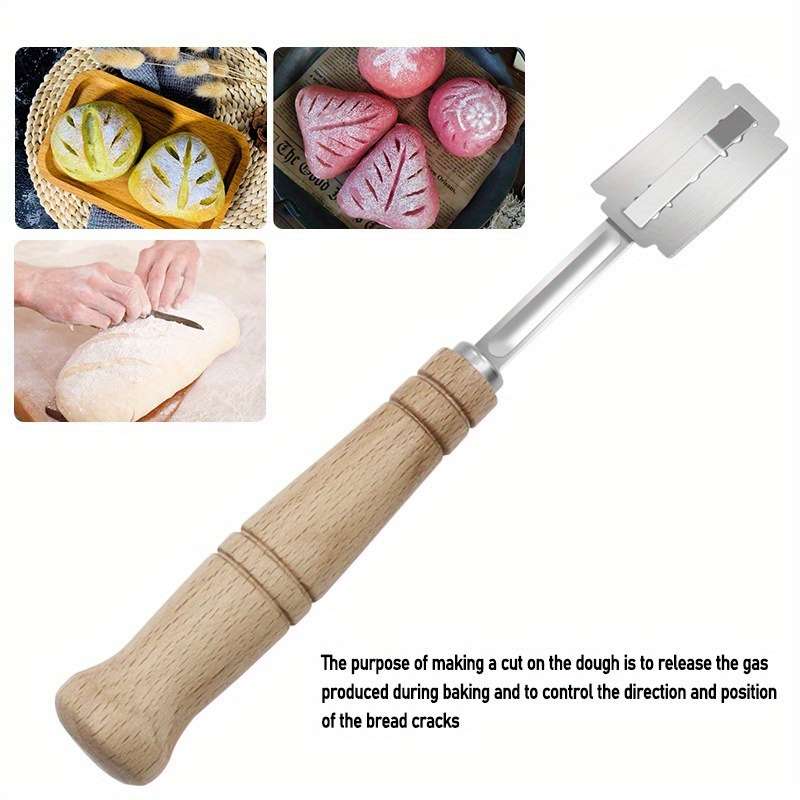1pc Premium Stainless Steel Bread Knife with Wooden Handle Perfect for Sourdough Baguettes Mor