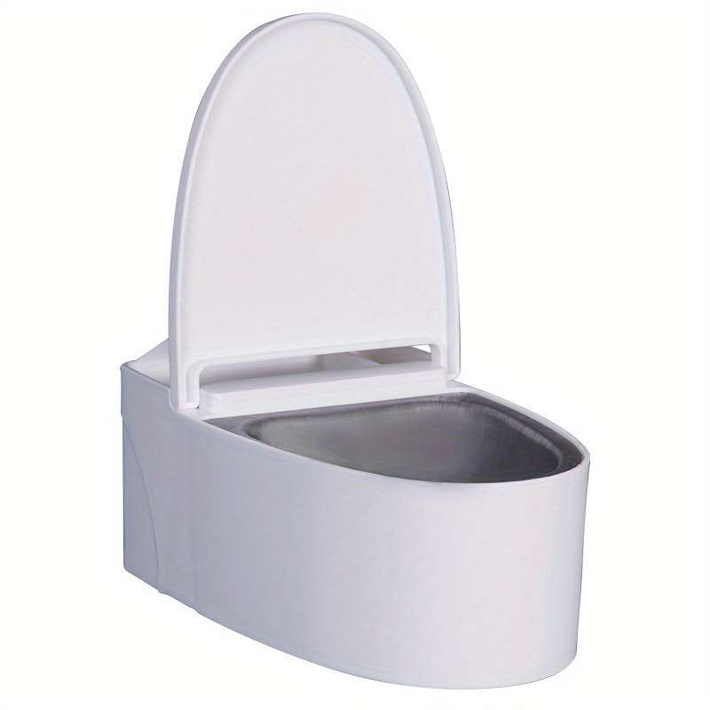 1pc Wall-Mounted Toilet Ashtray with Lid Plastic Thickened Dust Cover Easy to Clean Avoid Flyin