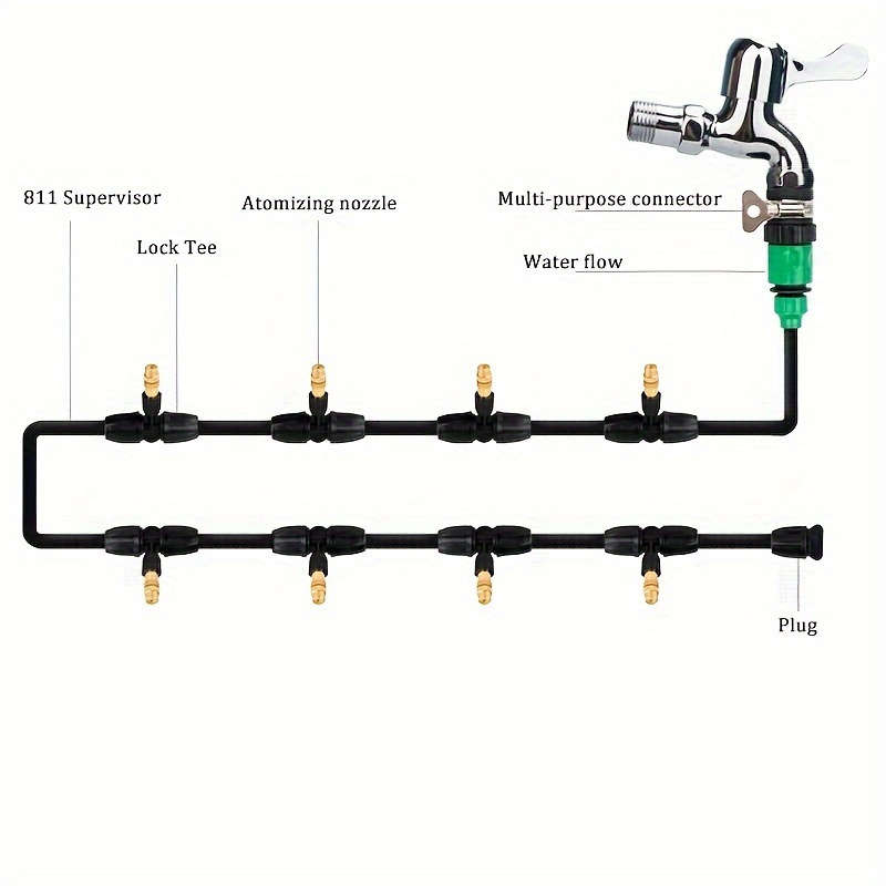 5Pcs Set Automatic Watering Systems Household Misting Nozzles