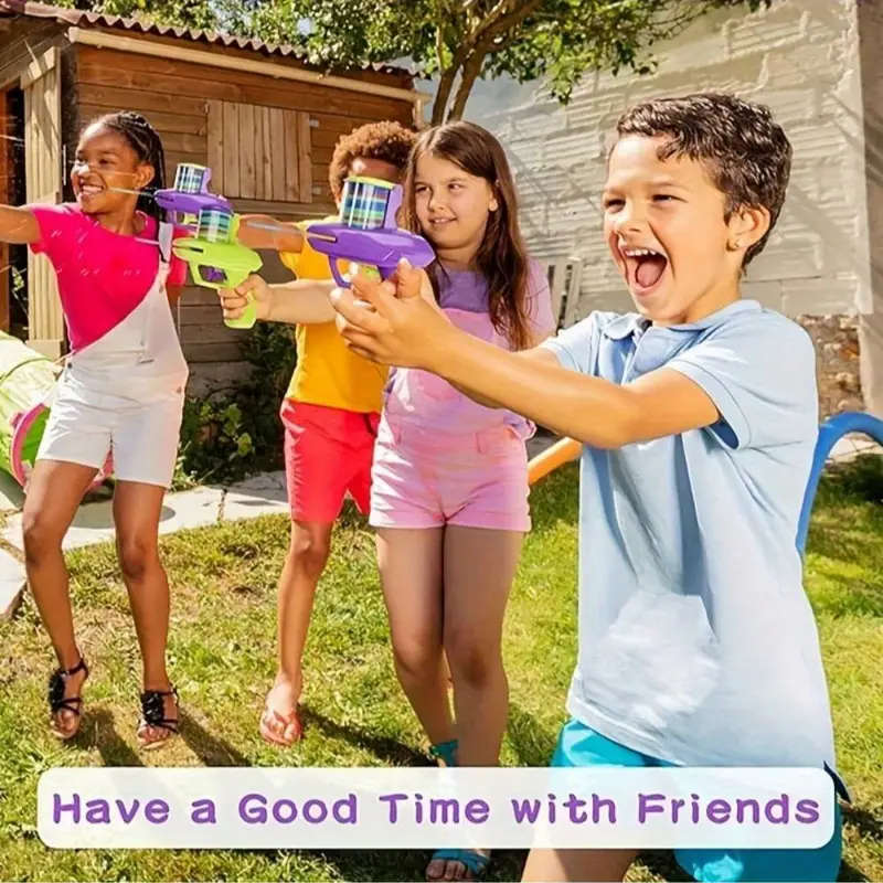 Colorful Foam Disc Launcher Toy for 3+ Handheld Flying Saucer Shooter for Indoor Outdoor Play Dura