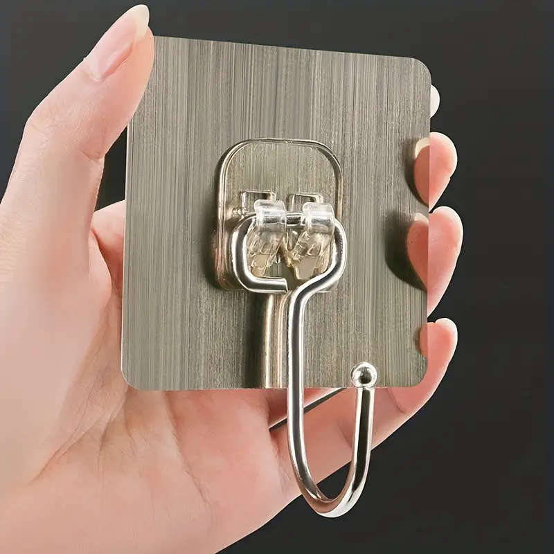 10pcs Wall Hooks Wall Mounted Hanger Large Adhesive Hooks Large Size Free Punching Hook for Bathroom