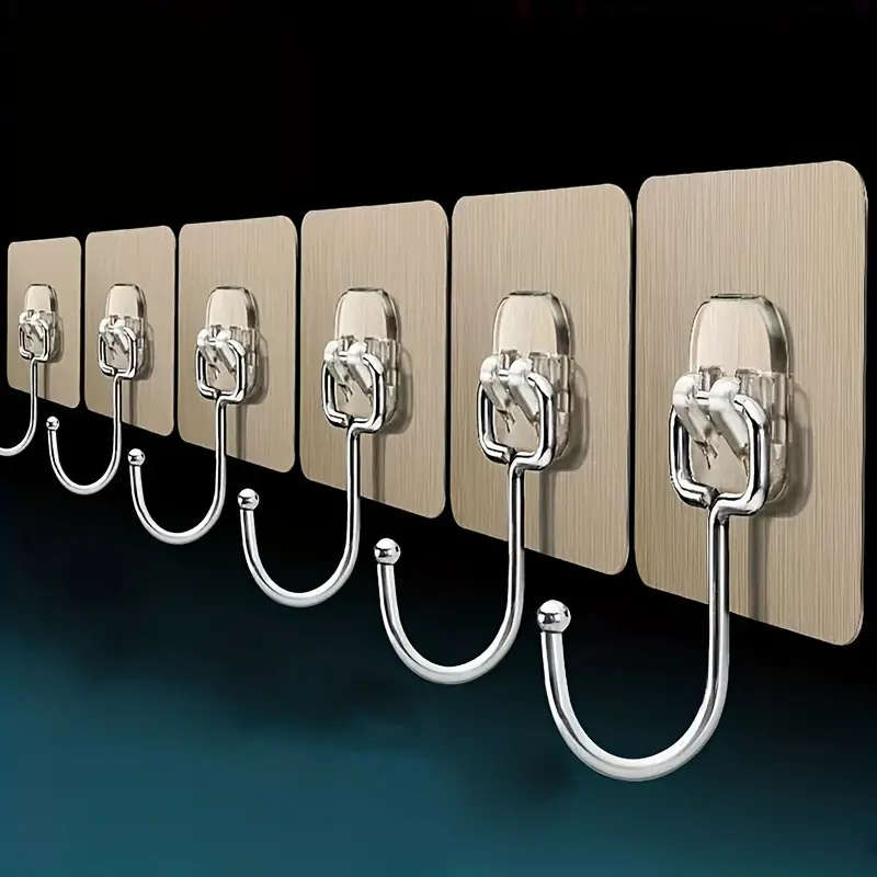 10pcs Wall Hooks Wall Mounted Hanger Large Adhesive Hooks Large Size Free Punching Hook for Bathroom