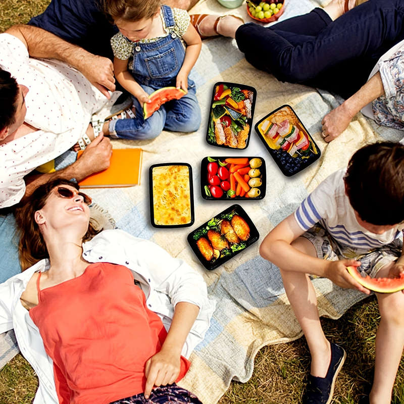 10pcs 16.9oz BPA-Free Plastic Meal Prep Containers Microwave Safe Reusable Stackable Refri