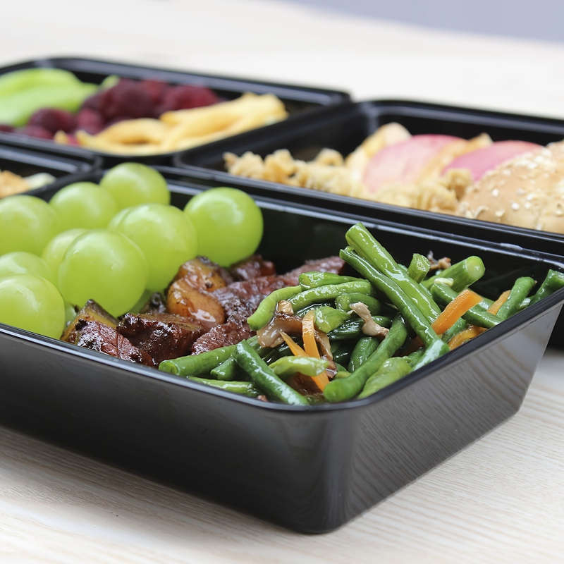 10pcs 16.9oz BPA-Free Plastic Meal Prep Containers Microwave Safe Reusable Stackable Refri