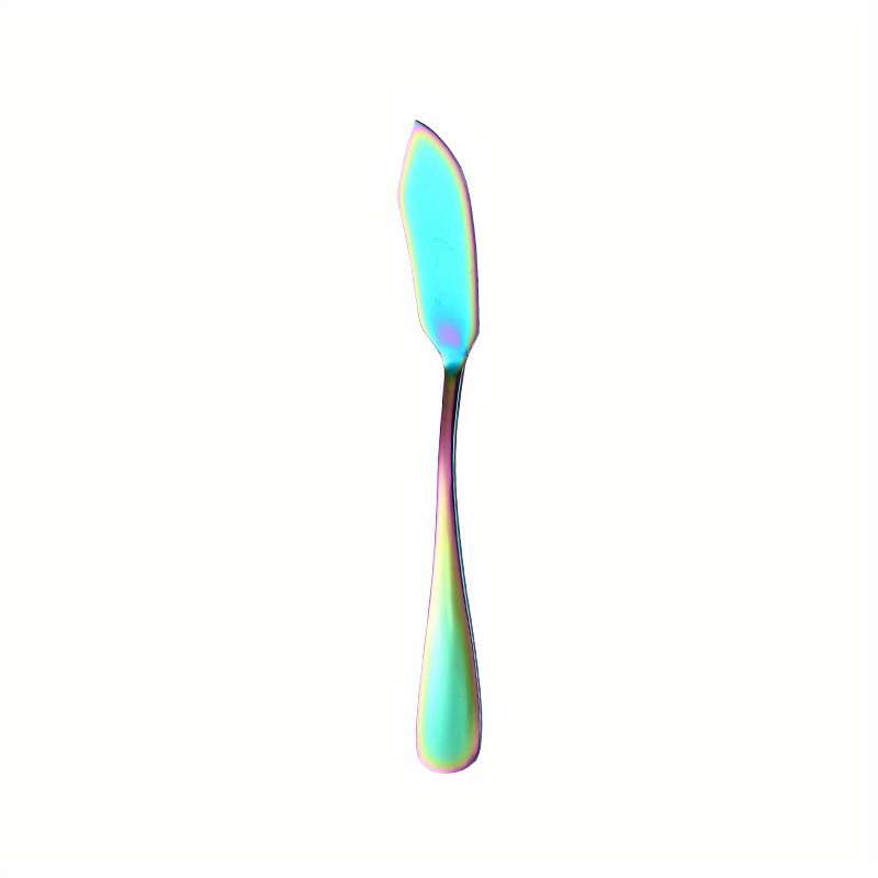 1pc Luxury Stainless Steel Butter Knife Elegant Silver Cheese Spreader Durable Jam Knife for