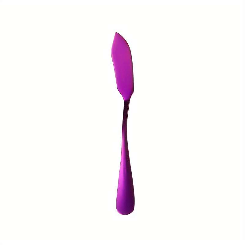 1pc Luxury Stainless Steel Butter Knife Elegant Silver Cheese Spreader Durable Jam Knife for