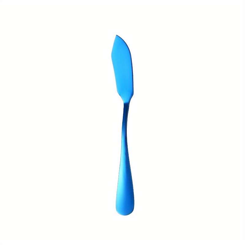1pc Luxury Stainless Steel Butter Knife Elegant Silver Cheese Spreader Durable Jam Knife for