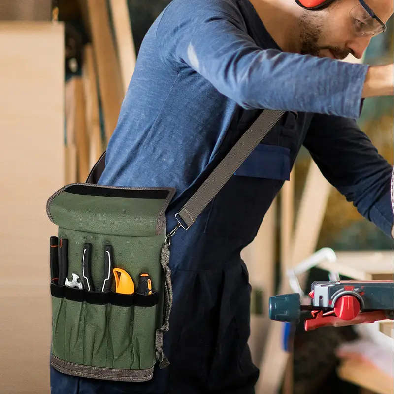 1pc Tool Organizer Kit Only Bag Portable Tool Storage Box with 2 Removable Zipper Pouches Mini Carry