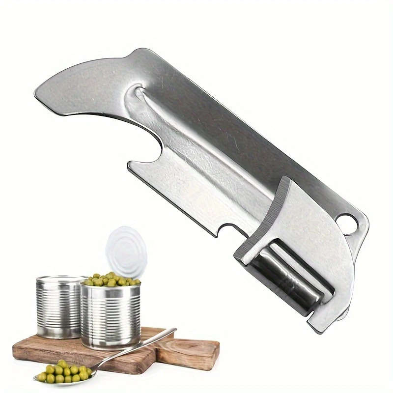 1Pc Can Openers Multifunctional Can Openers Bottle Opener Folding Stainless Steel Mini Can Openers