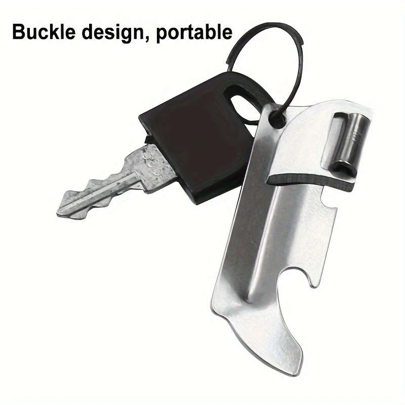 1Pc Can Openers Multifunctional Can Openers Bottle Opener Folding Stainless Steel Mini Can Openers