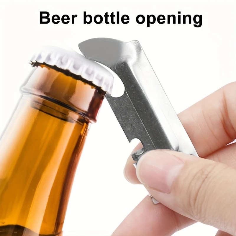 1Pc Can Openers Multifunctional Can Openers Bottle Opener Folding Stainless Steel Mini Can Openers